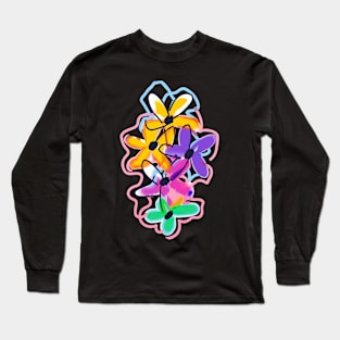 Mod flowers, floral design Long Sleeve T-Shirt